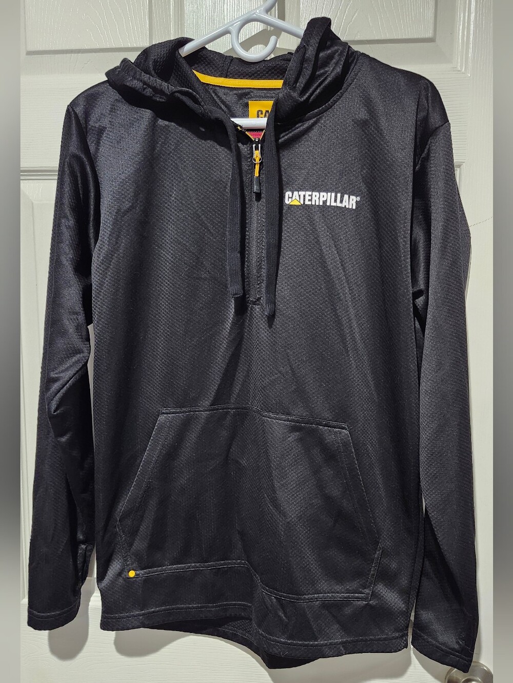 Caterpillar Black Hooded Pullover Size Medium